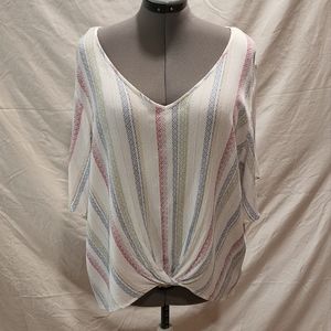 NWOT Lovely Plus Size Twist Knot Top